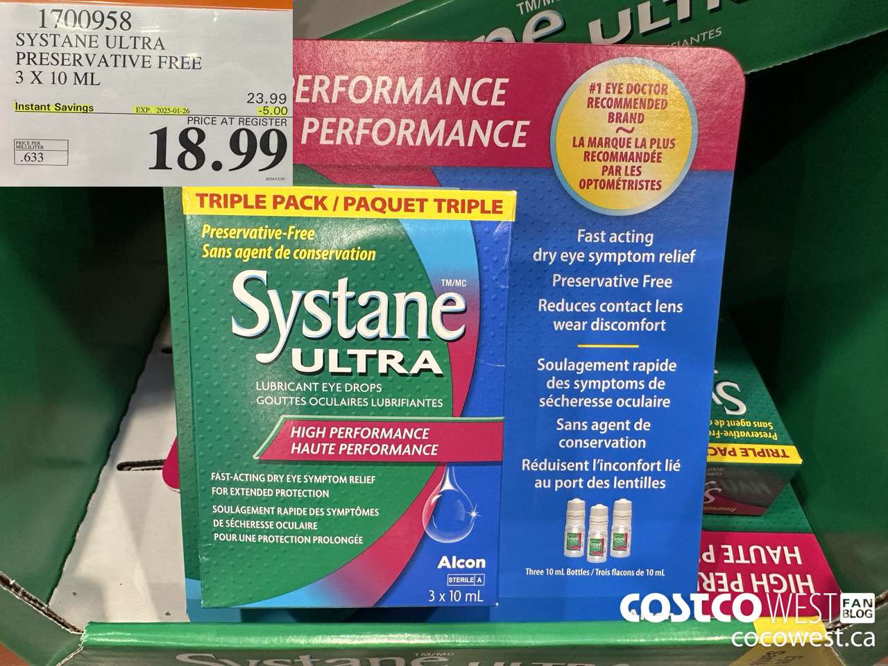 1700958 SYSTANE ULTRA PRESERVATIVE FREE 3 X 10 ML ($5.00 INSTANT SAVINGS EXPIRES ON 2025-01-26) $18.99