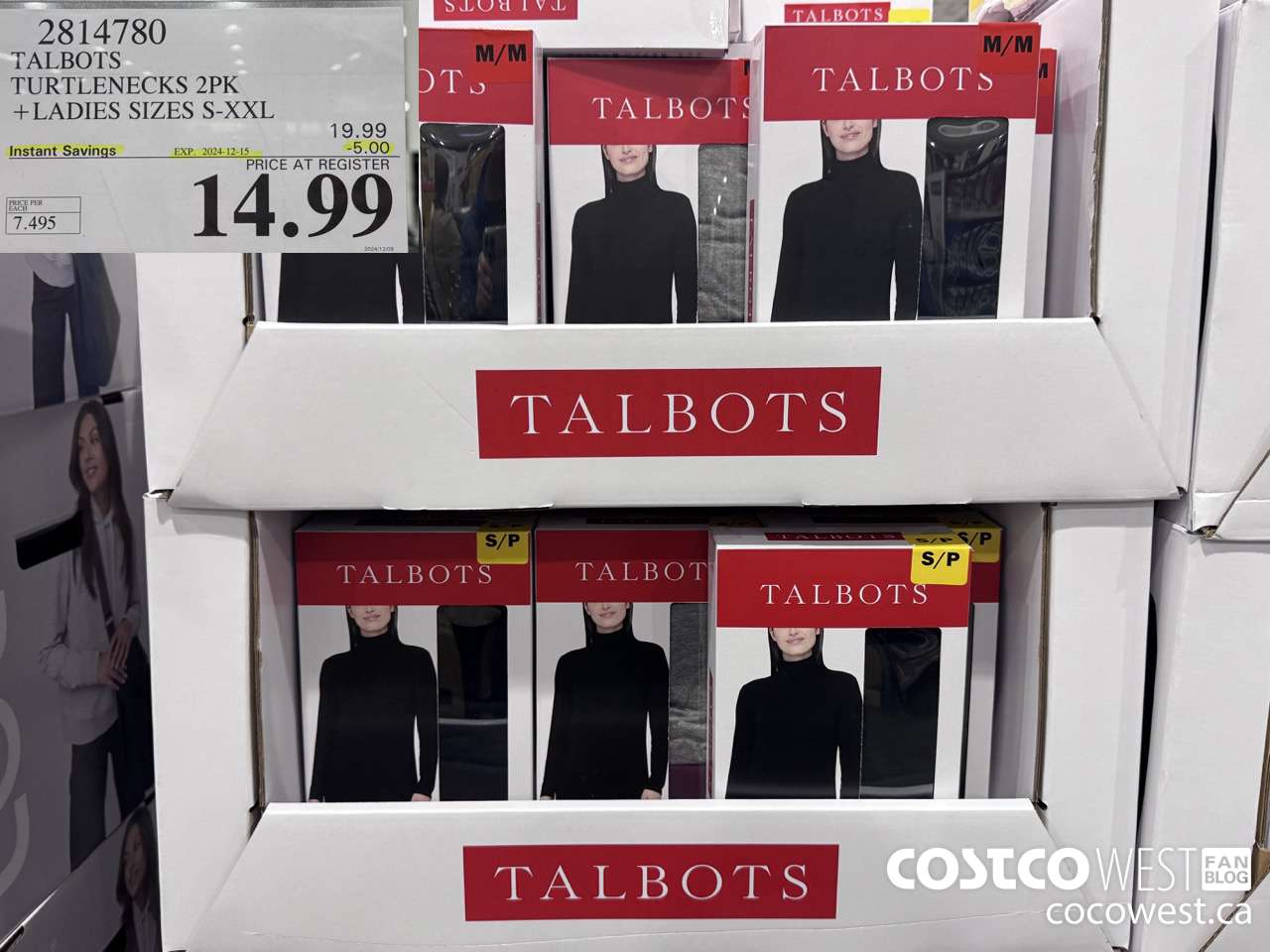 2814780 TALBOTS TURTLENECKS 2PK LADIES SIZES S-XXL ($5.00 INSTANT SAVINGS EXPIRES ON 2024-12-15) $14.99