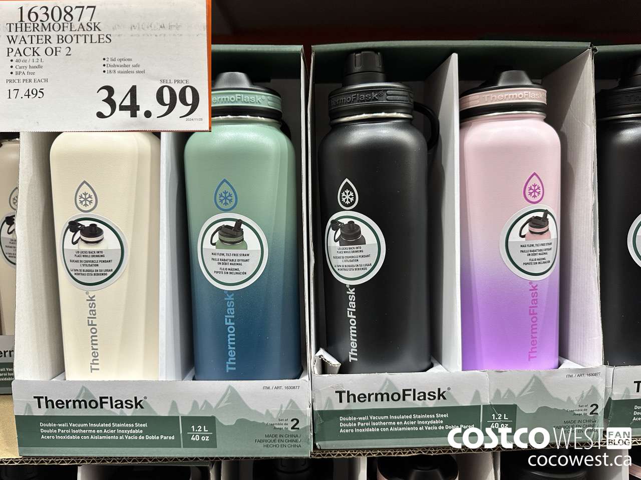 1630877 THERMOFLASK WATER BOTTLES PACK OF 2 $34.99