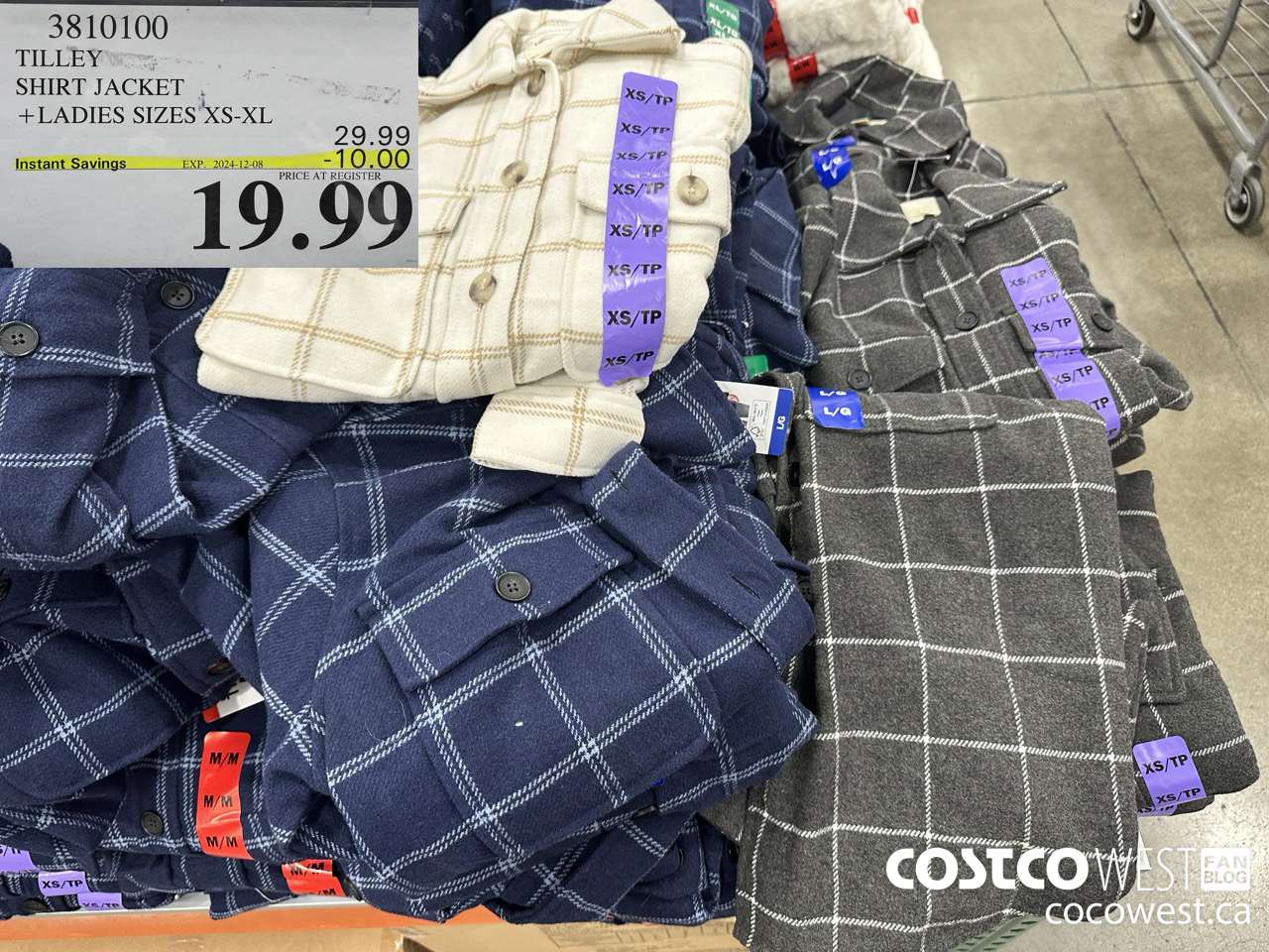 3810100 TILLEY SHIRT JACKET LADIES SIZES XS-XL ($10.00 INSTANT SAVINGS EXPIRES ON 2024-12-08) $19.99