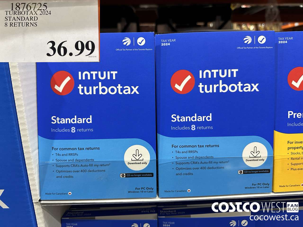 1876725 TURBOTAX 2024 STANDARD 8 RETURNS $36.99