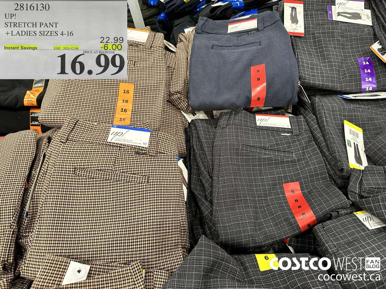 2816130 UP! STRETCH PANT LADIES SIZES 4-16 ($6.00 INSTANT SAVINGS EXPIRES ON 2024-12-08) $16.99