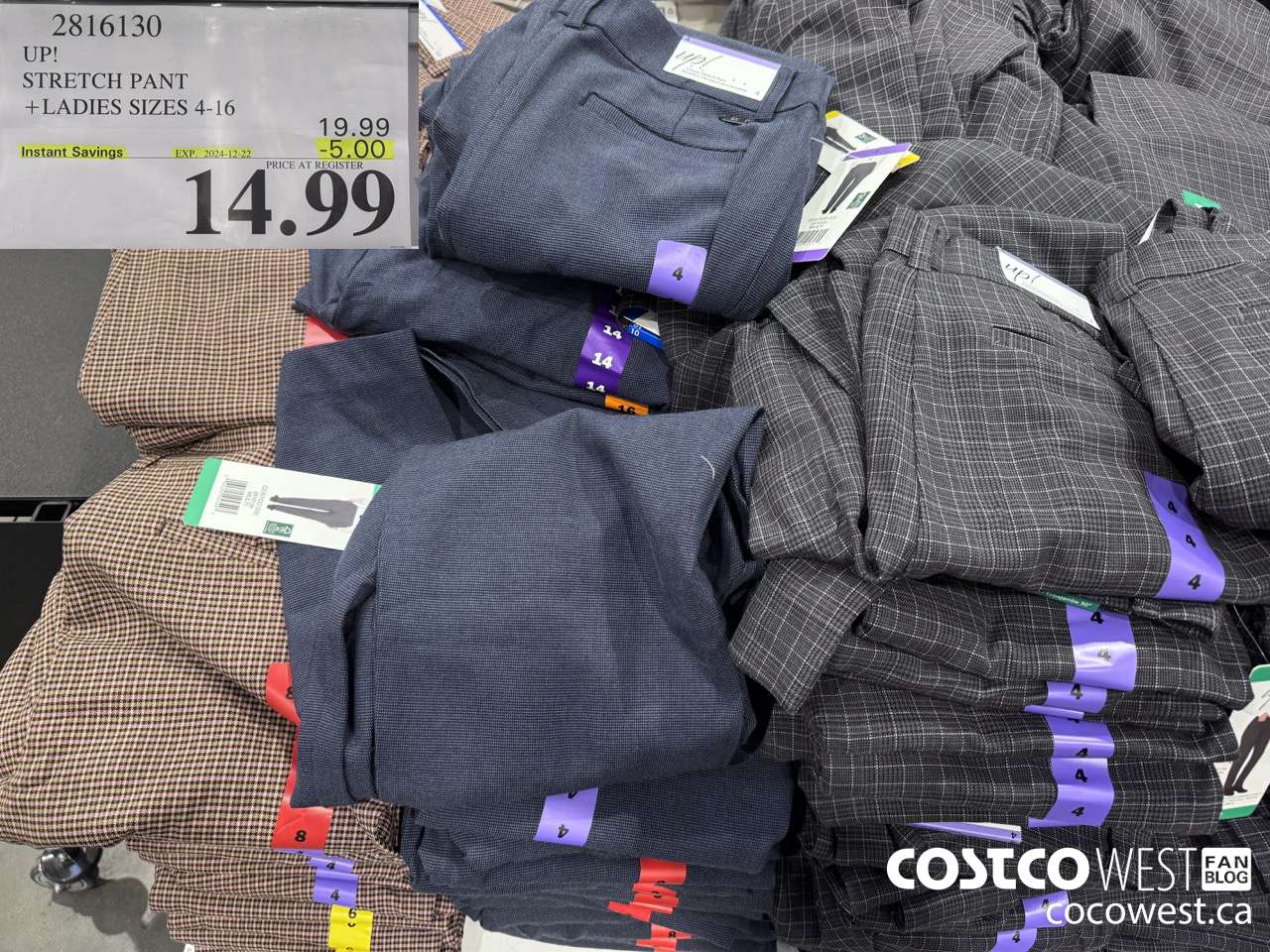 2816130 UP! STRETCH PANT LADIES SIZES 4-16 ($5.00 INSTANT SAVINGS EXPIRES ON 2024-12-22) $14.99