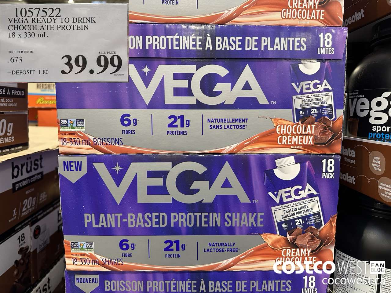 1057522 VEGA READY TO DRINK CHOCOLATE PROTEIN 1 X 330ML $39.99