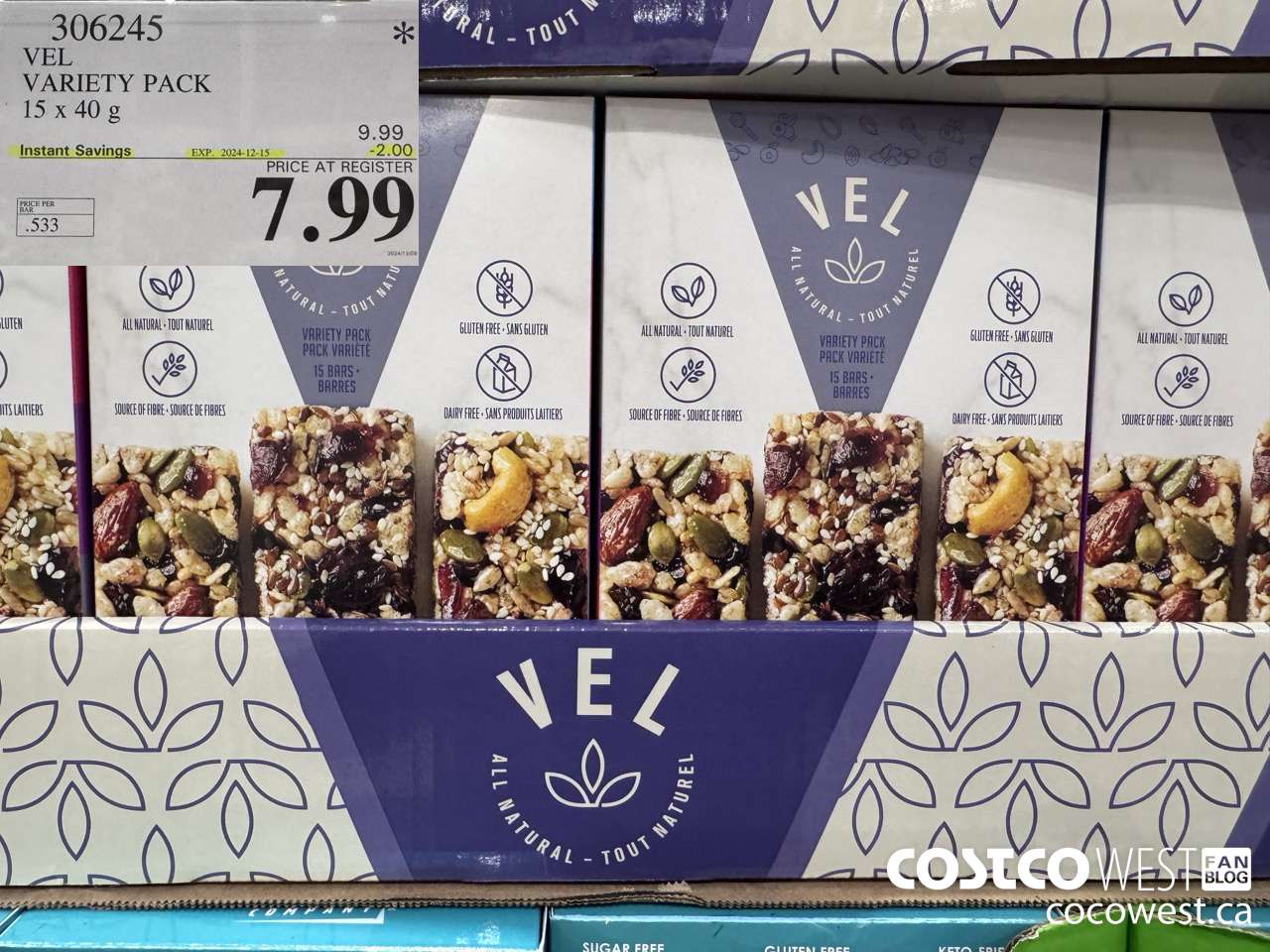 306245 VEL VARIETY PACK 15 x 40g ($2.00 INSTANT SAVINGS EXPIRES ON 2024-12-15) $7.99