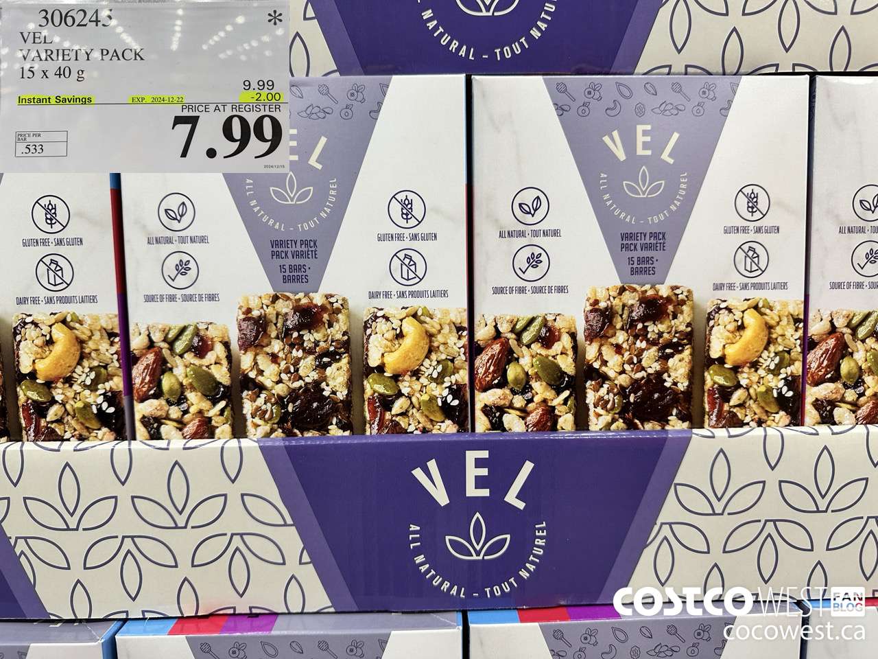 306245 VEL VARIETY PACK 15 x 40g ($2.00 INSTANT SAVINGS EXPIRES ON 2024-12-22) $7.99
