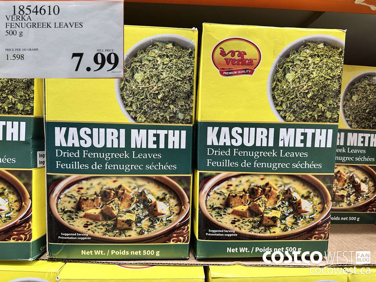 1854610 VERKA FENUGREEK LEAVES 500G $7.99