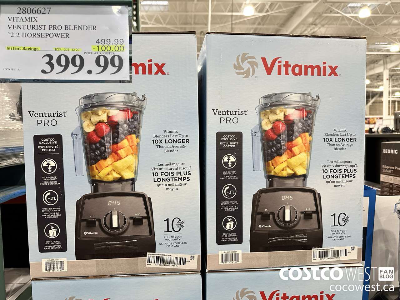 2806627 VITAMIX VENTURIST PRO BLENDER ($100.00 INSTANT SAVINGS EXPIRES ON 2024-12-29) $399.99