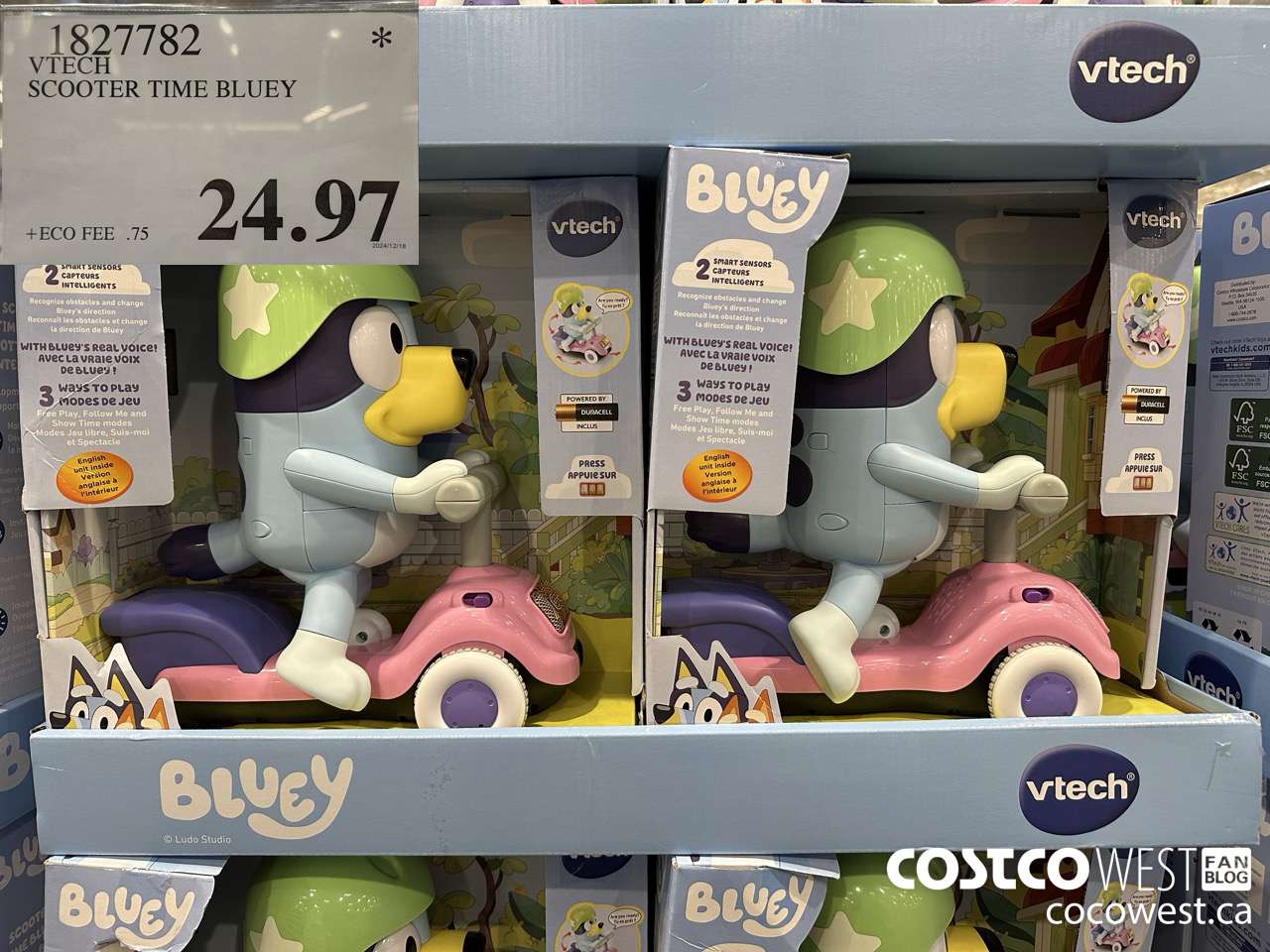 1827782 VTECH SCOOTER TIME BLUEY $24.97