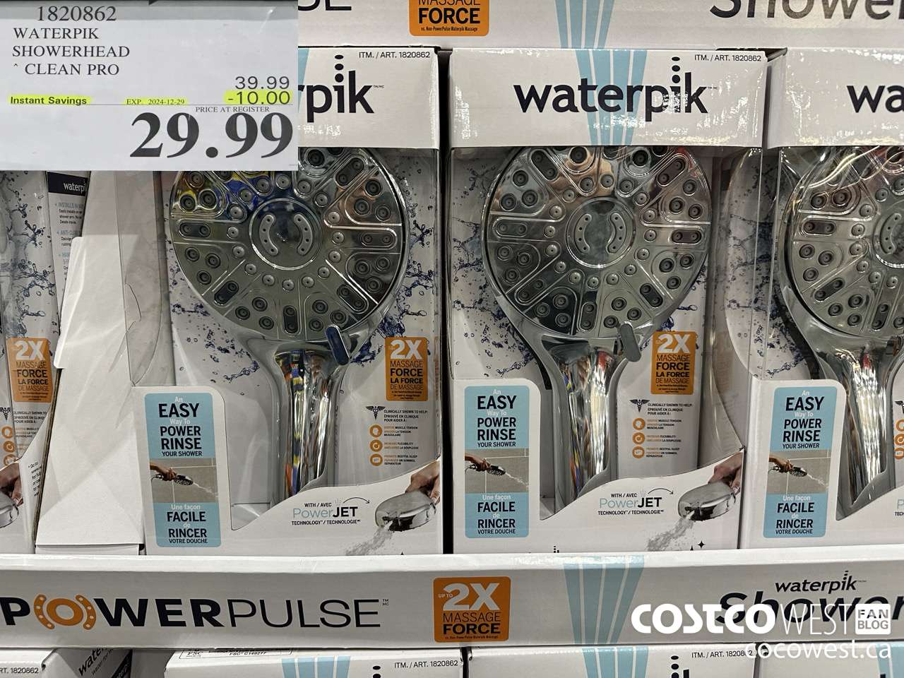 1820862 WATERPIK SHOWERHEAD CLEAN PRO ($10.00 INSTANT SAVINGS EXPIRES ON 2024-12-29) $29.99
