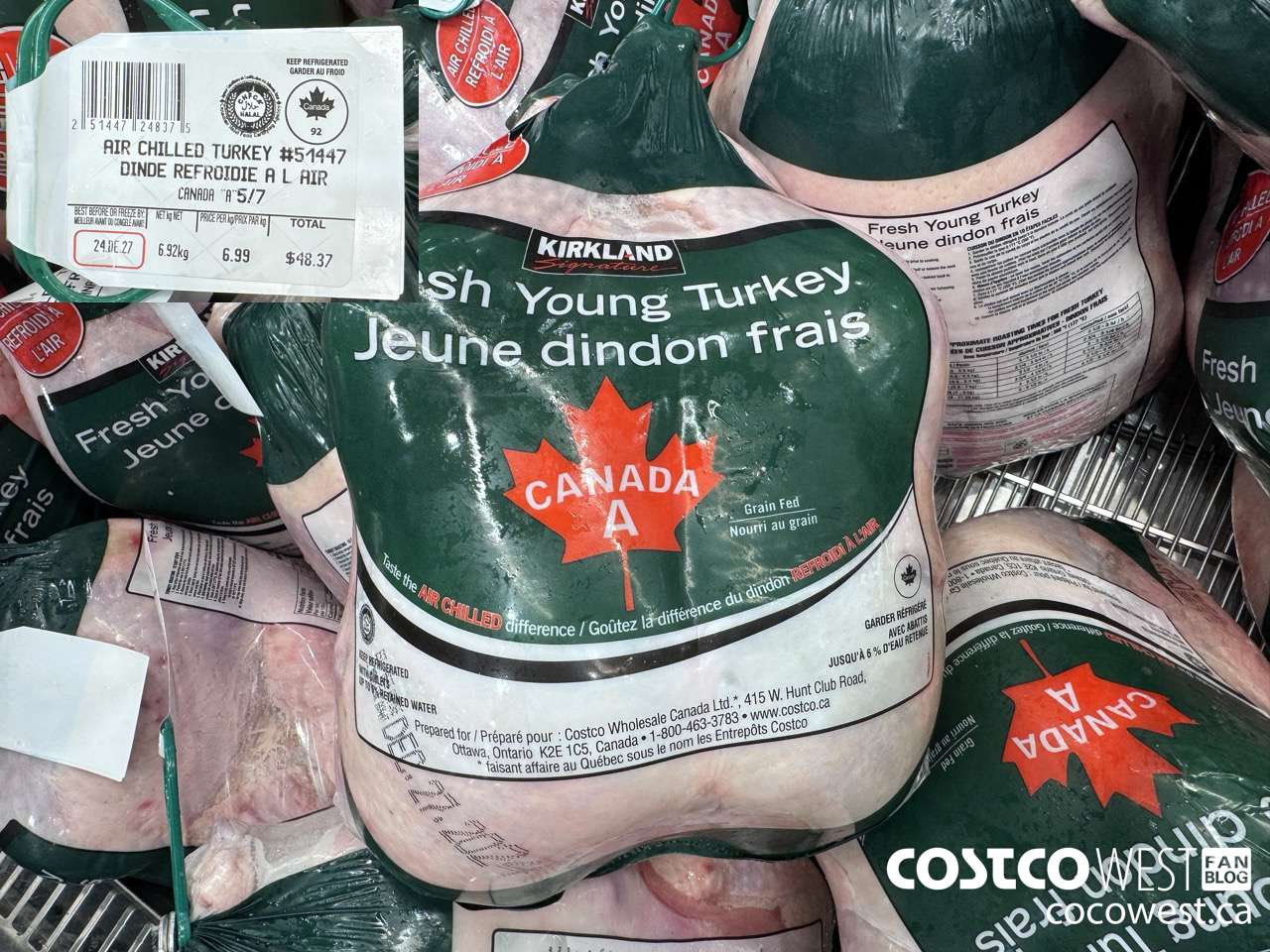 51447 WHOLE TURKEY GRADE A AIR CHILLED $6.99