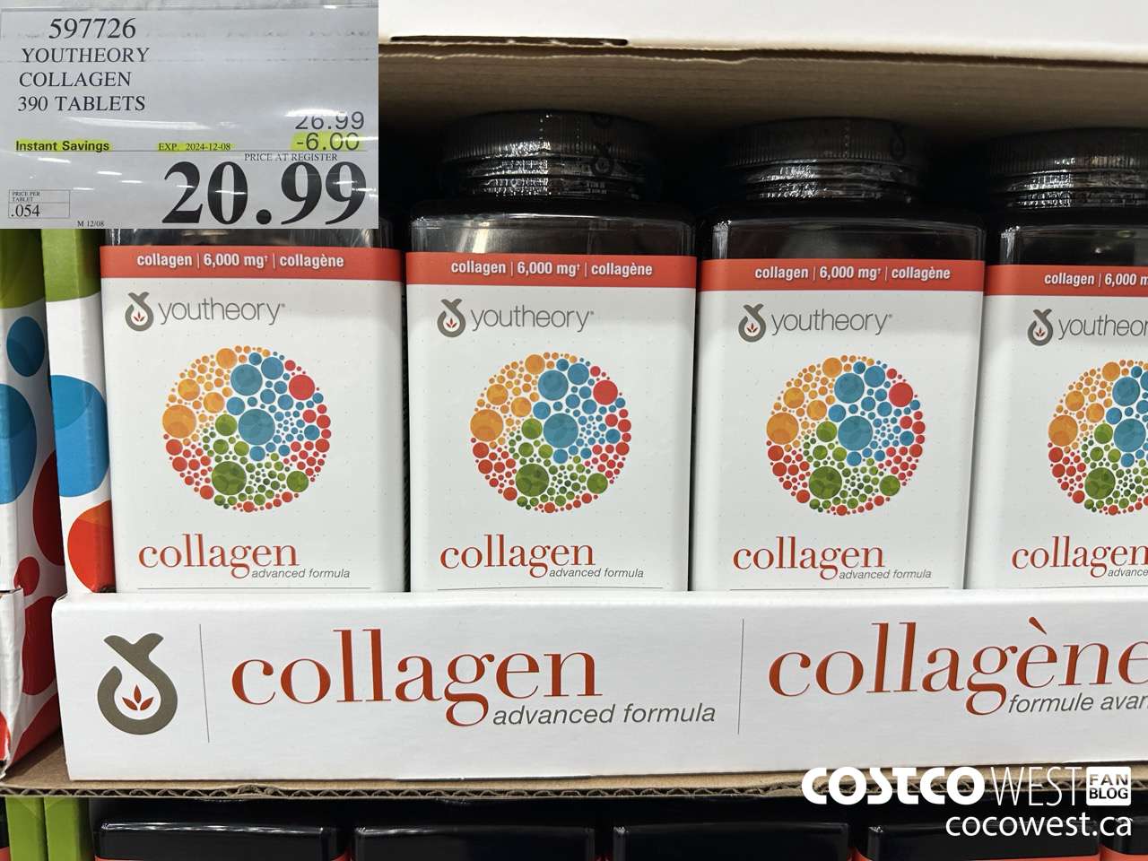 597726 YOUTHEORY COLLAGEN 390 TABLETS ($6.00 INSTANT SAVINGS EXPIRES ON 2024-12-08) $20.99