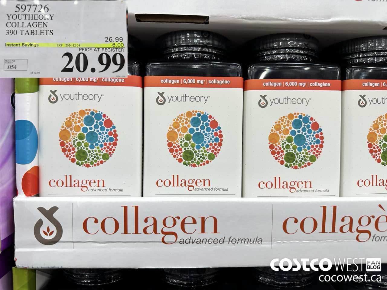 597726 YOUTHEORY COLLAGEN 390 TABLETS ($6.00 INSTANT SAVINGS EXPIRES ON 2024-12-08) $20.99