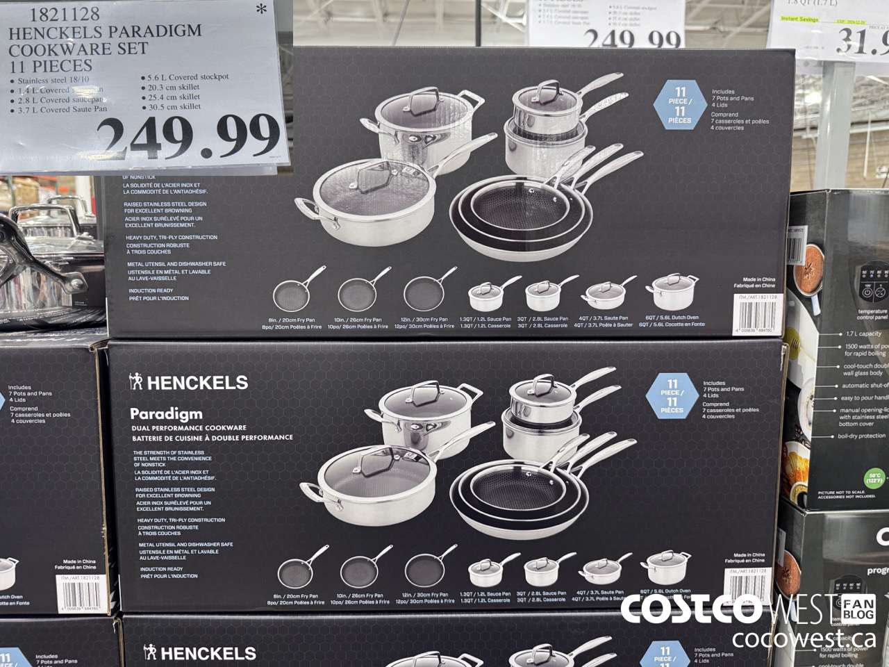 1821128 ZWILLING PARADIGM COOKWARE SET 11 PIECES $249.99