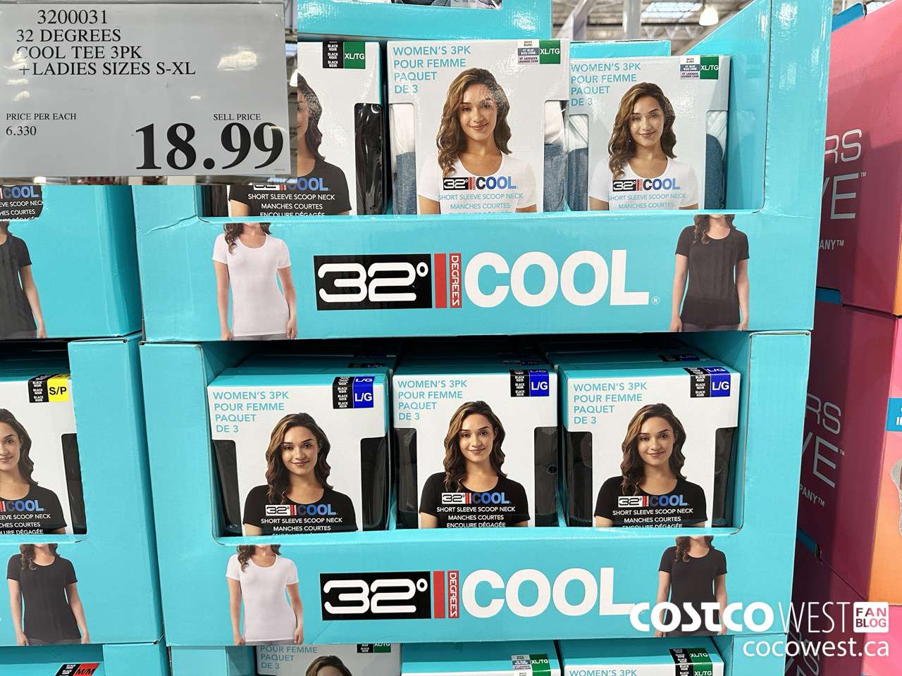 3200031 32 DEGREES COOL TEE 3PK LADIES SIZES S-XL $18.99