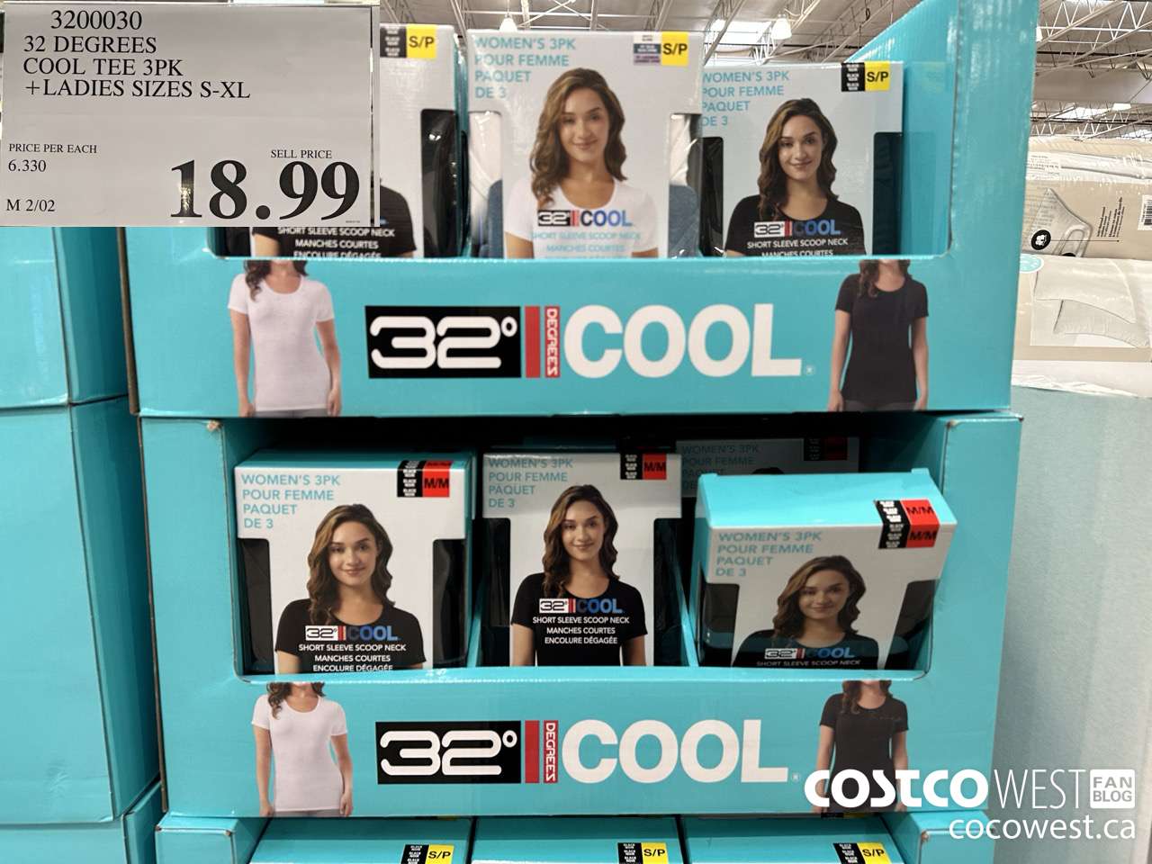 3200030 32 DEGREES COOL TEE 3PK LADIES SIZES S-XL $18.99