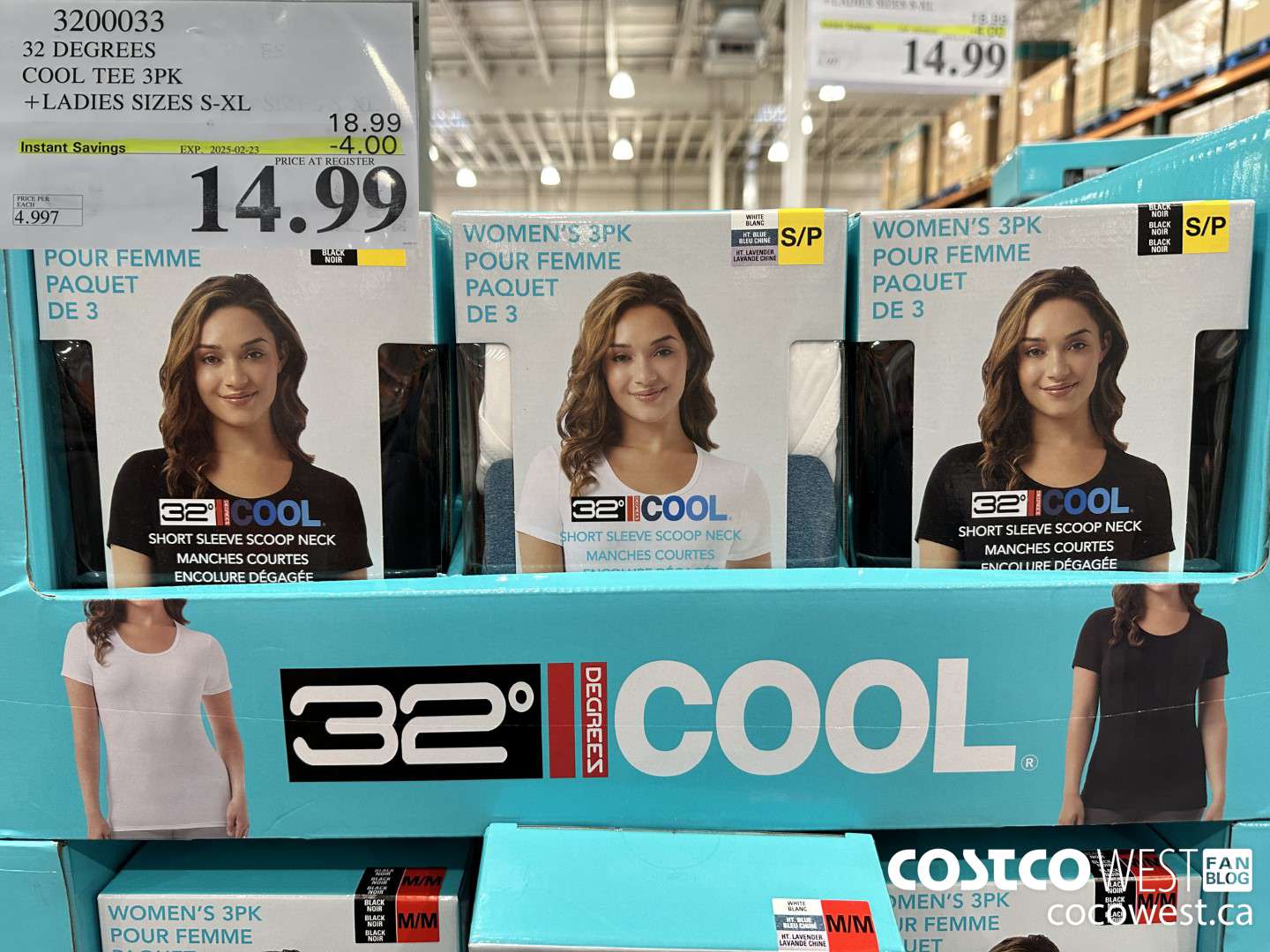 3200033 32 DEGREES COOL TEE 3PK LADIES SIZES S-XL ($4.00 INSTANT SAVINGS EXPIRES ON 2025-02-23) $14.99