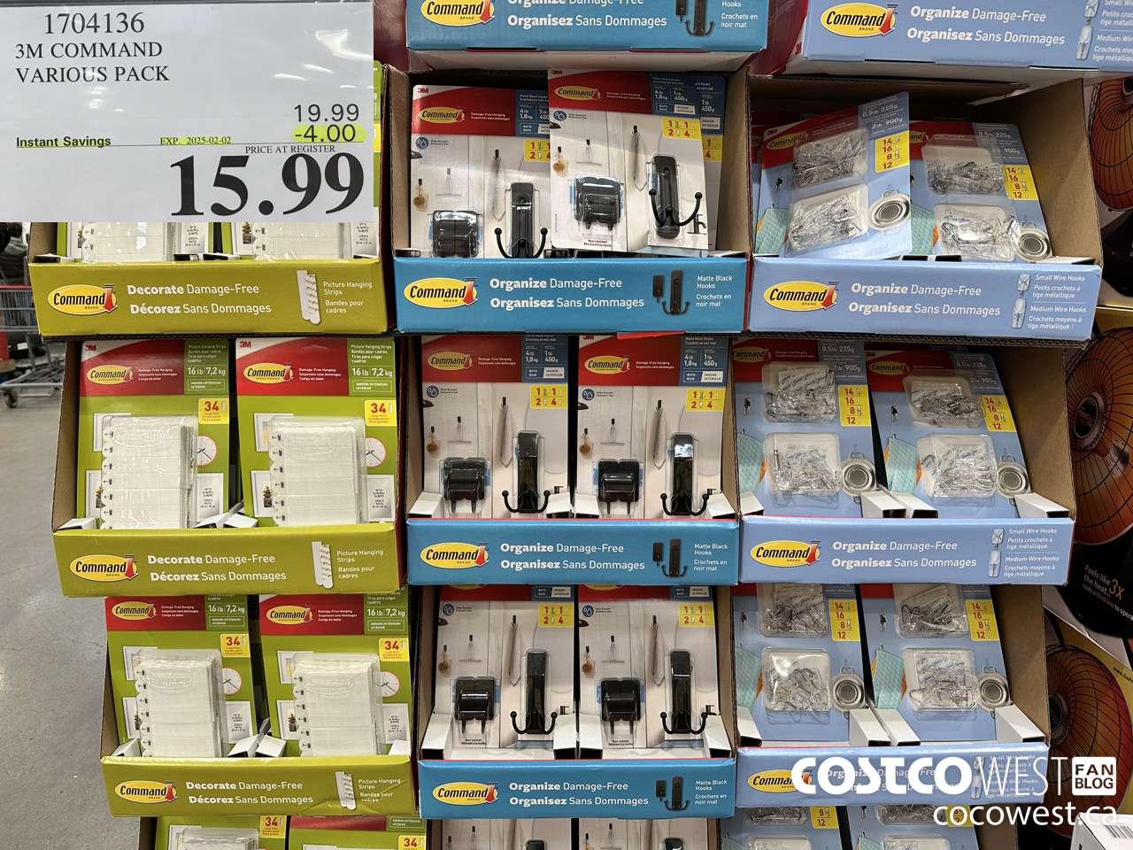 1704136 3M COMMAND VARIOUS PACK ($4.00 INSTANT SAVINGS EXPIRES ON 2025-02-02) $15.99