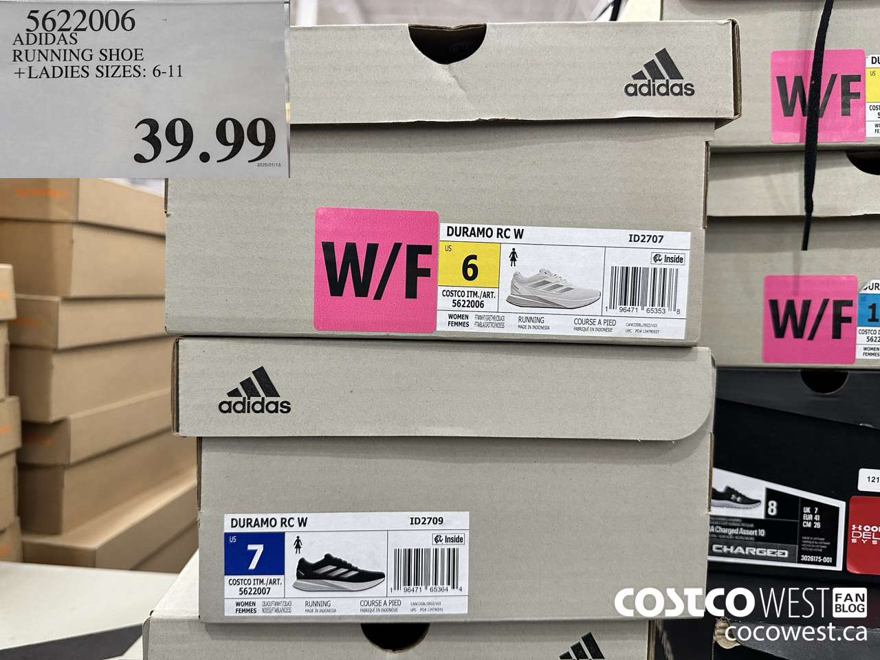 5622006 ADIDAS RUNNING SHOE LADIES SIZES 6-11 $39.99