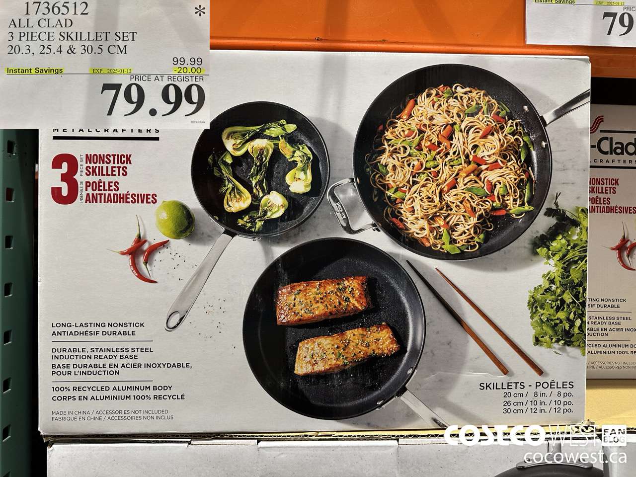 1736512 ALL-CLAD NON-STICK SKILLET 3-PIECE SET ($20.00 INSTANT SAVINGS EXPIRES ON 2025-01-12) $79.99