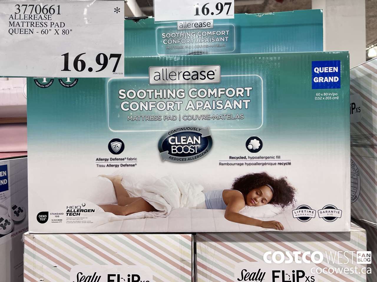 3770661 ALLEREASE MATTRESS PAD QUEEN 60