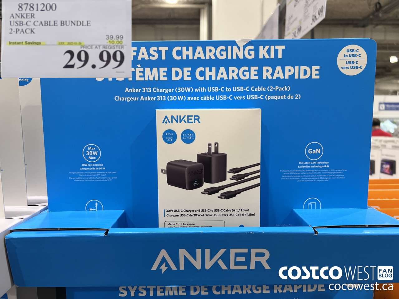 8781200 ANKER USB-C CABLE BUNDLE 2-PACK ($10.00 INSTANT SAVINGS EXPIRES ON 2025-01-26) $29.99