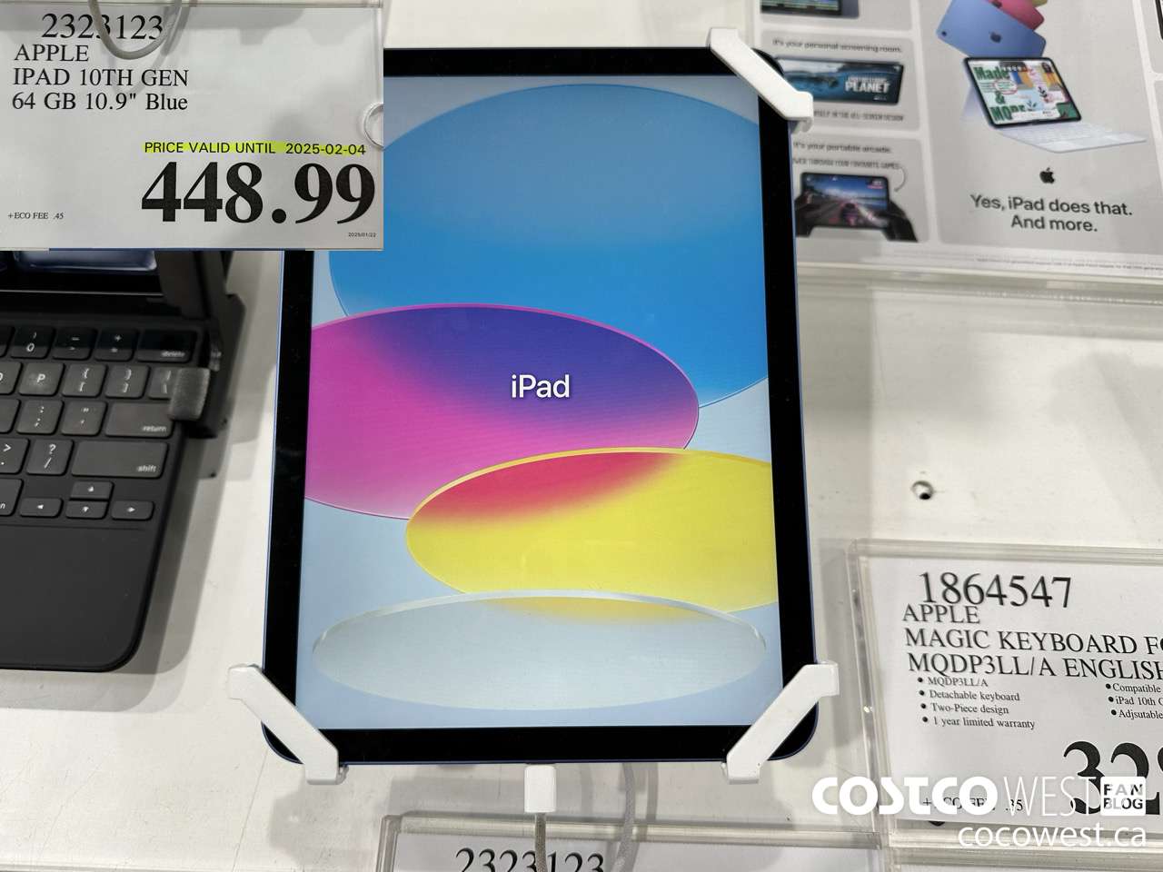 2323123 APPLE IPAD 10 64GB BLUE MPQ13VC/A (EXPIRES ON 2025-02-04) $448.99