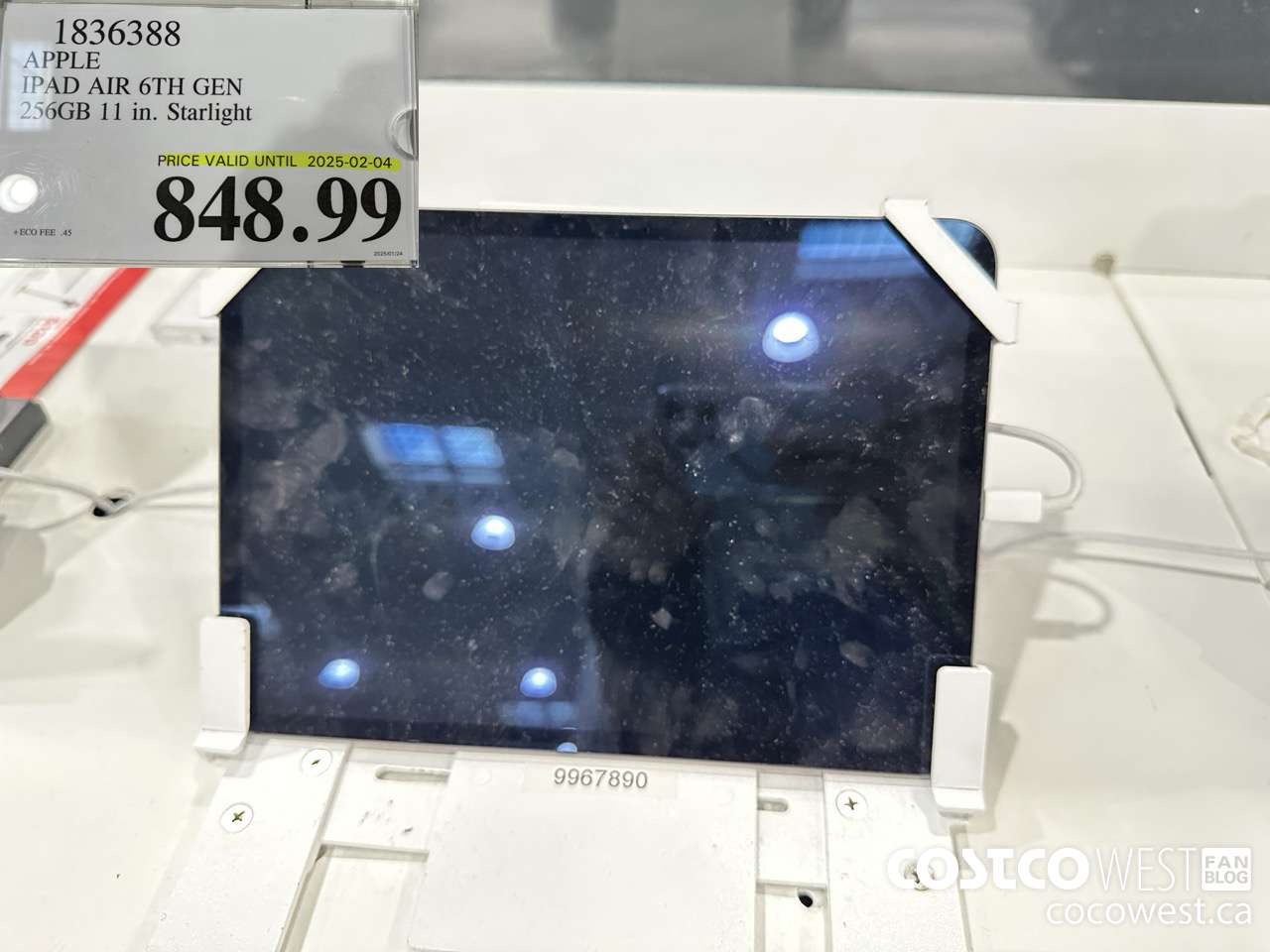 1836388 APPLE IPAD AIR 6TH GEN 256GB 11 IN STARLIGHT (EXPIRES ON 2025-02-04) $848.99