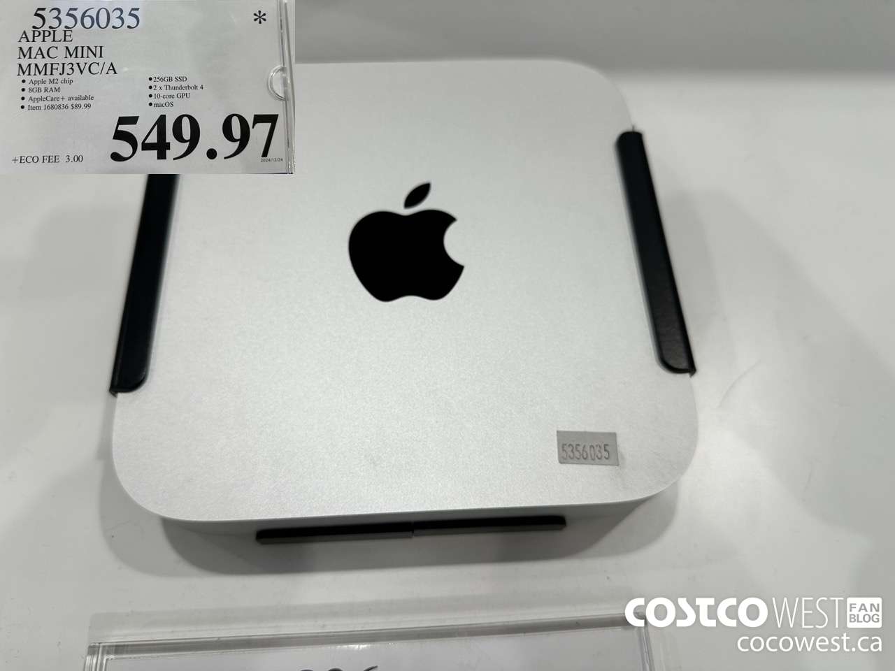 5356035 APPLE MAC MINI MMFJ3VC/A $549.97