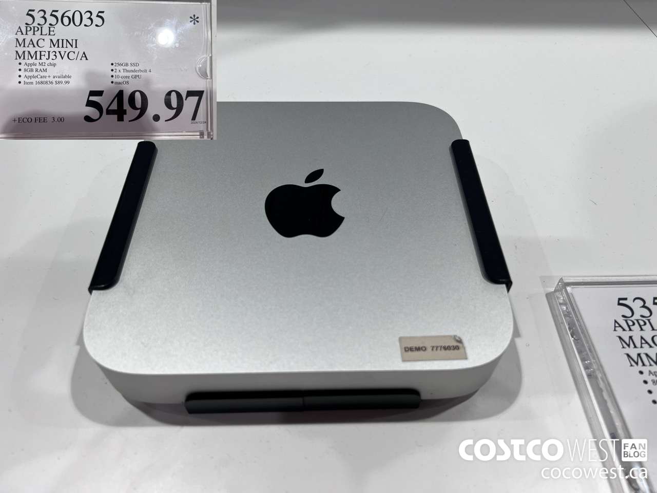 5356035 APPLE MAC MINI MMFJ3VC/A $549.97