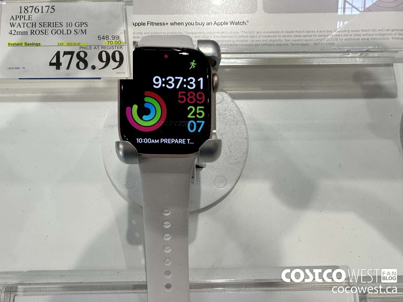 1876175 APPLE WATCH SERIES 10 GPS 42MM ROSE GOLD S/M ($70.00 INSTANT SAVINGS EXPIRES ON 2025-02-05) $478.99