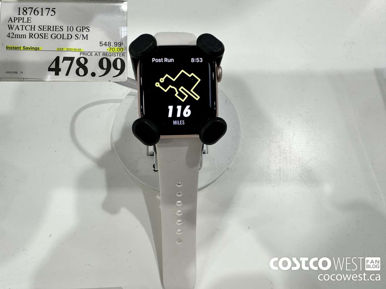 1876175 APPLE WATCH SERIES 10 GPS 42MM ROSE GOLD S/M ($70.00 INSTANT SAVINGS EXPIRES ON 2025-02-05) $478.99