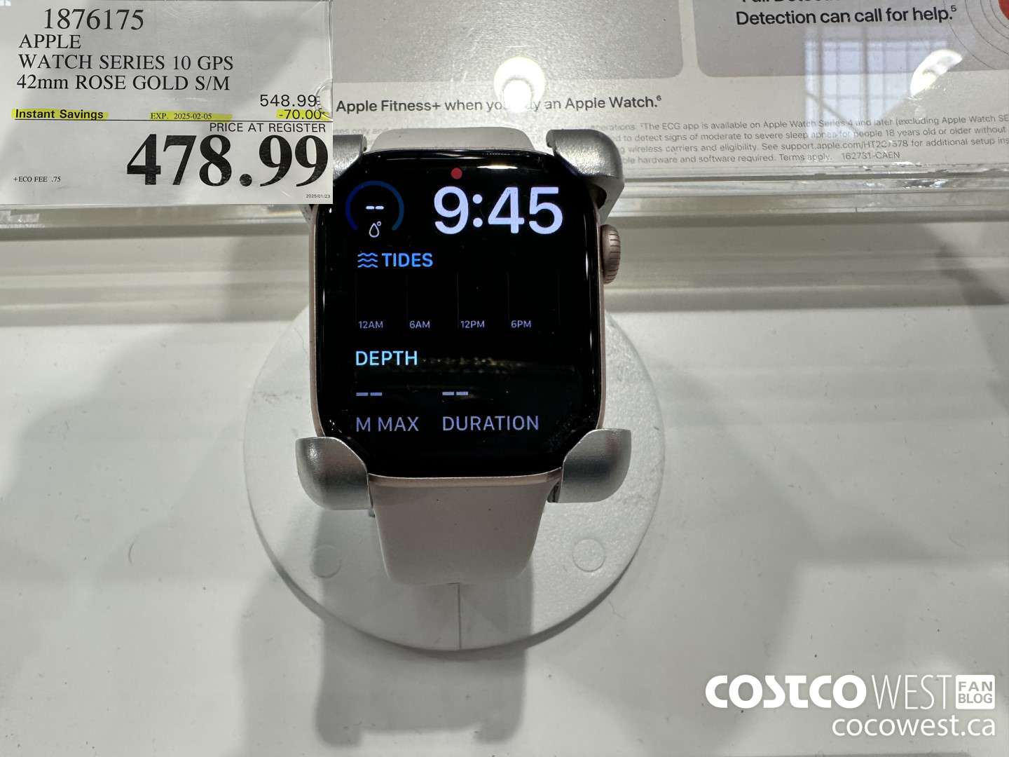 1876175 APPLE WATCH SERIES 10 GPS 42MM ROSE GOLD S/M ($70.00 INSTANT SAVINGS EXPIRES ON 2025-02-05) $478.99