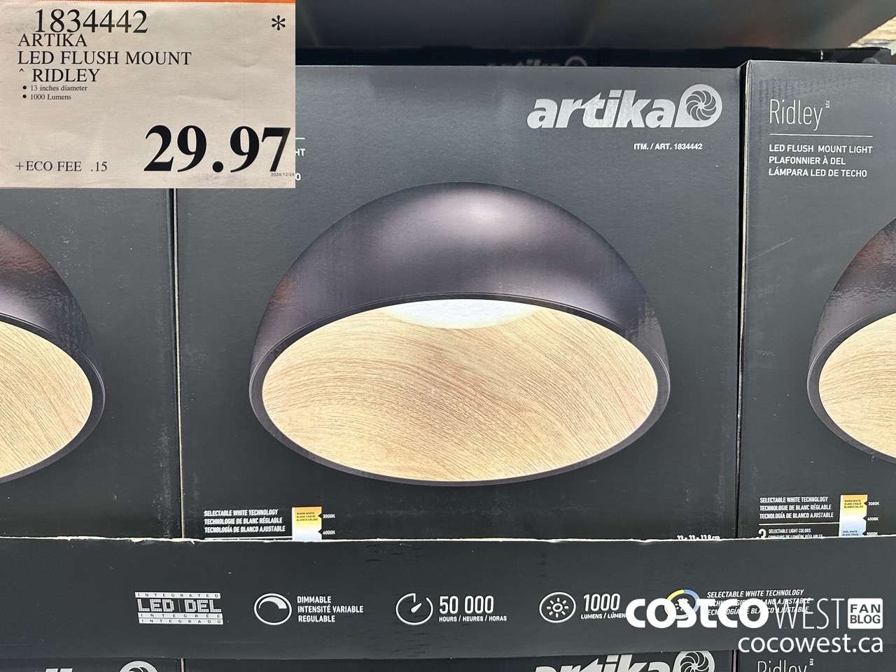 1834442 ARTIKA LED FLUSH MOUNT RIDLEY $29.97