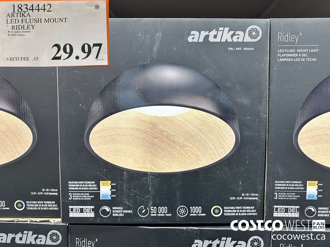 1834442 ARTIKA LED FLUSH MOUNT RIDLEY $29.97