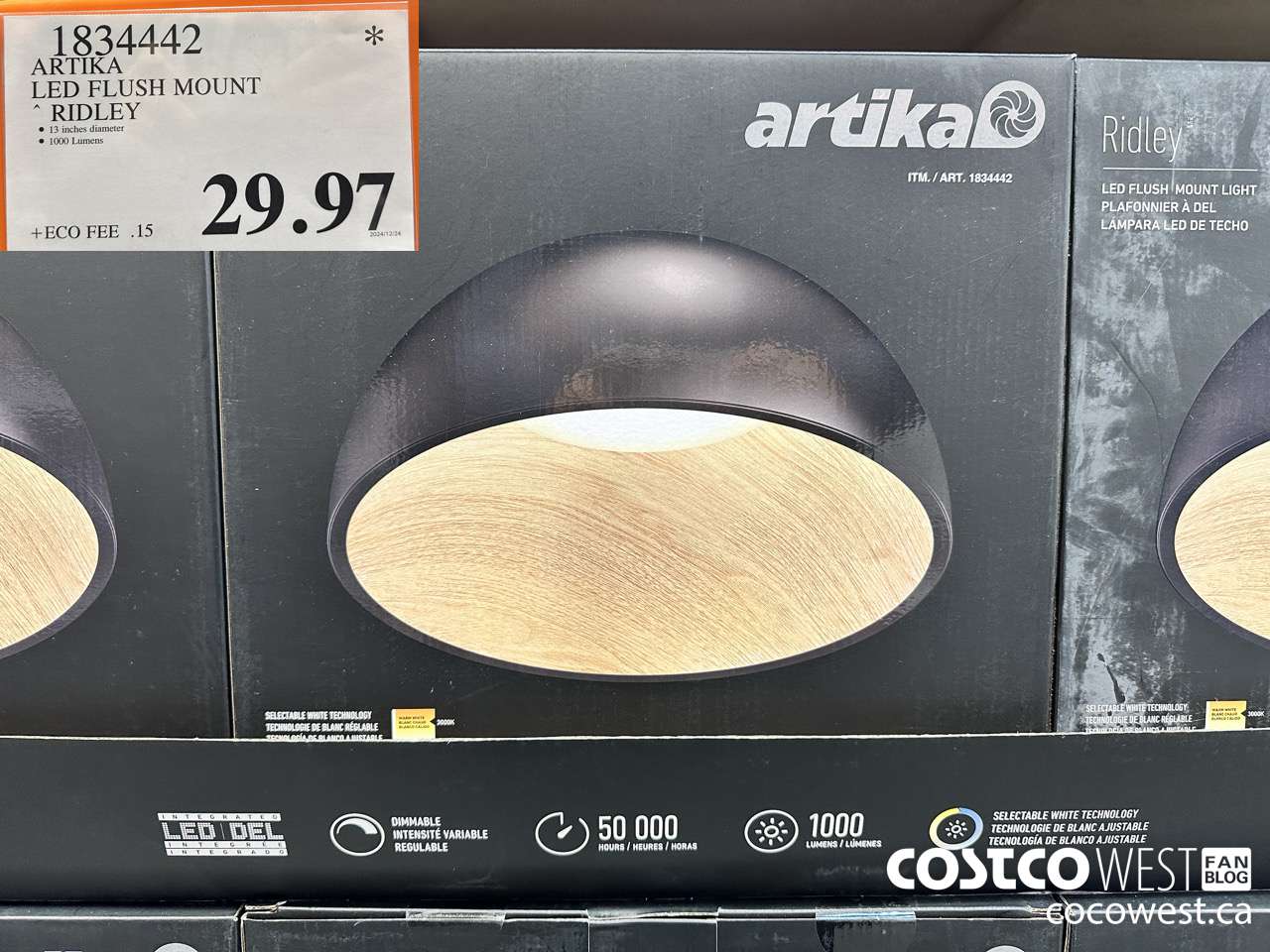 1834442 ARTIKA LED FLUSH MOUNT RIDLEY $29.97