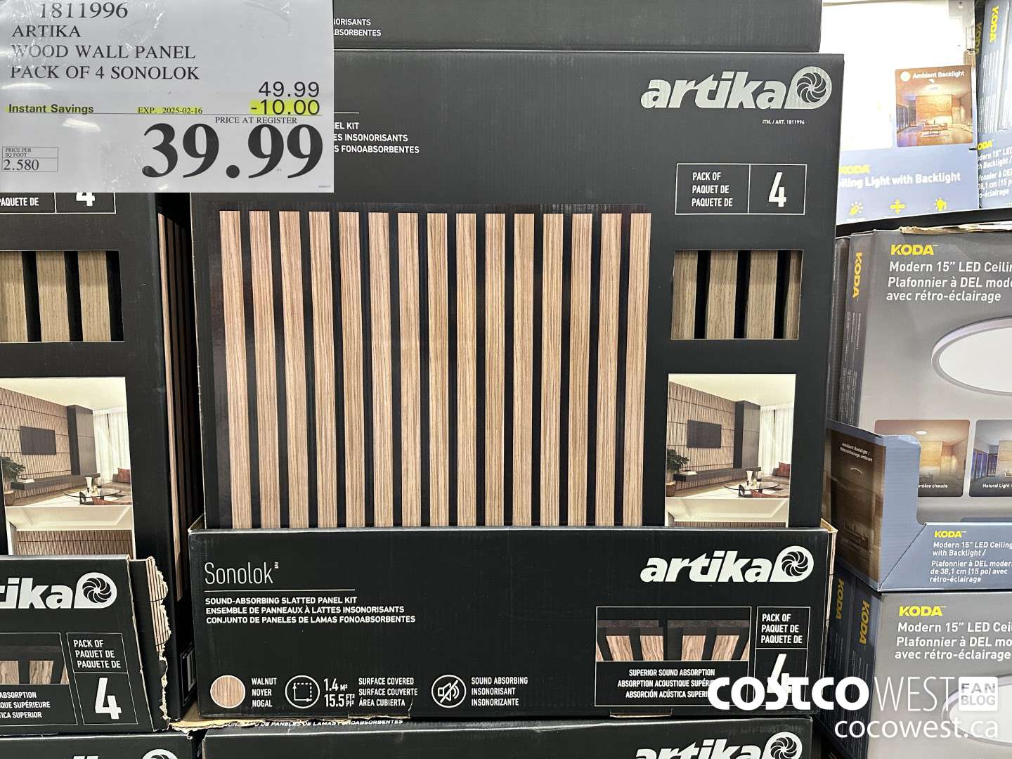 1811996 ARTIKA WOOD WALL PANEL PACK OF 4 SONOLOK ($10.00 INSTANT SAVINGS EXPIRES ON 2025-02-16) $39.99
