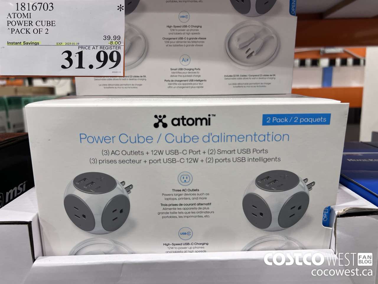 1816703 ATOMI POWER CUBE PACK OF 2 ($8.00 INSTANT SAVINGS EXPIRES ON 2025-01-19) $31.99