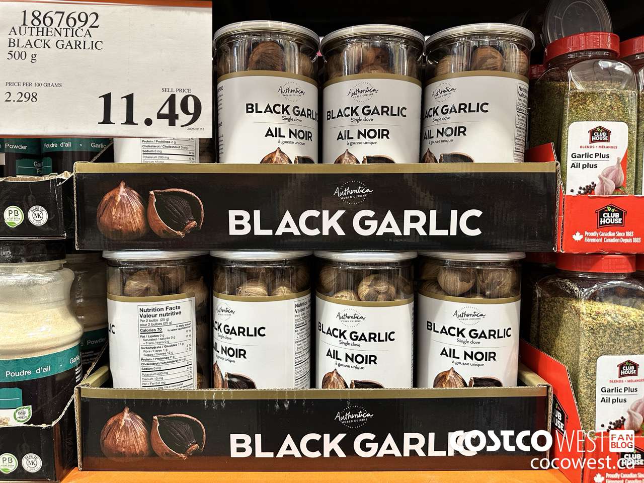 1867692 AUTHENTICA BLACK GARLIC 500G $11.49