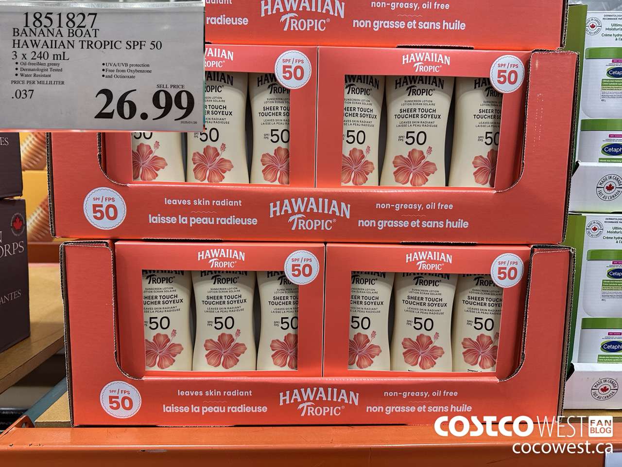 1851827 BANANA BOAT HAWAIIAN TROPIC SPF 50 3 X 240ML $26.99