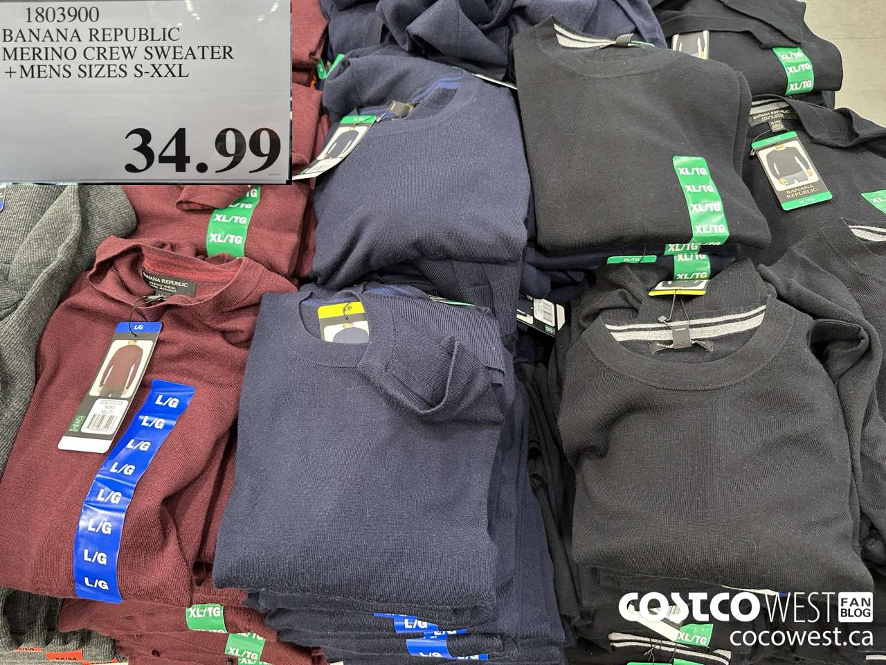 1803900 BANANA REPUBLIC MERINO CREW SWEATER MENS SIZES S-XXL $34.99