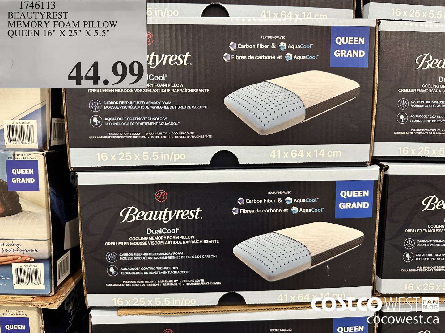 1746113 BEAUTYREST MEMORY FOAM PILLOW QUEEN 16