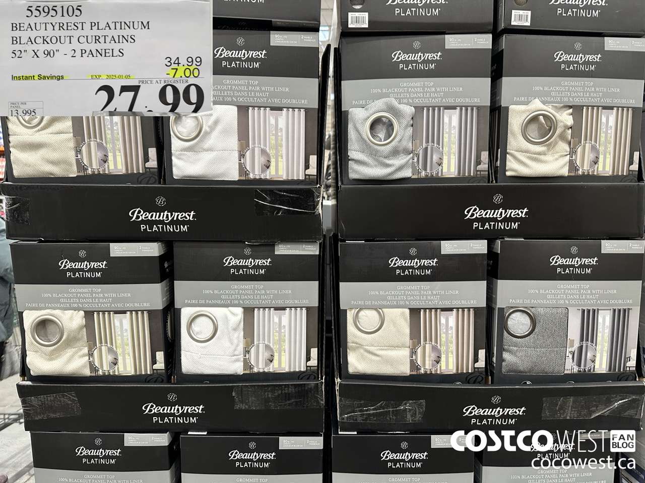 5595105 BEAUTYREST PLATINUM BLACKOUT CURTAINS 52