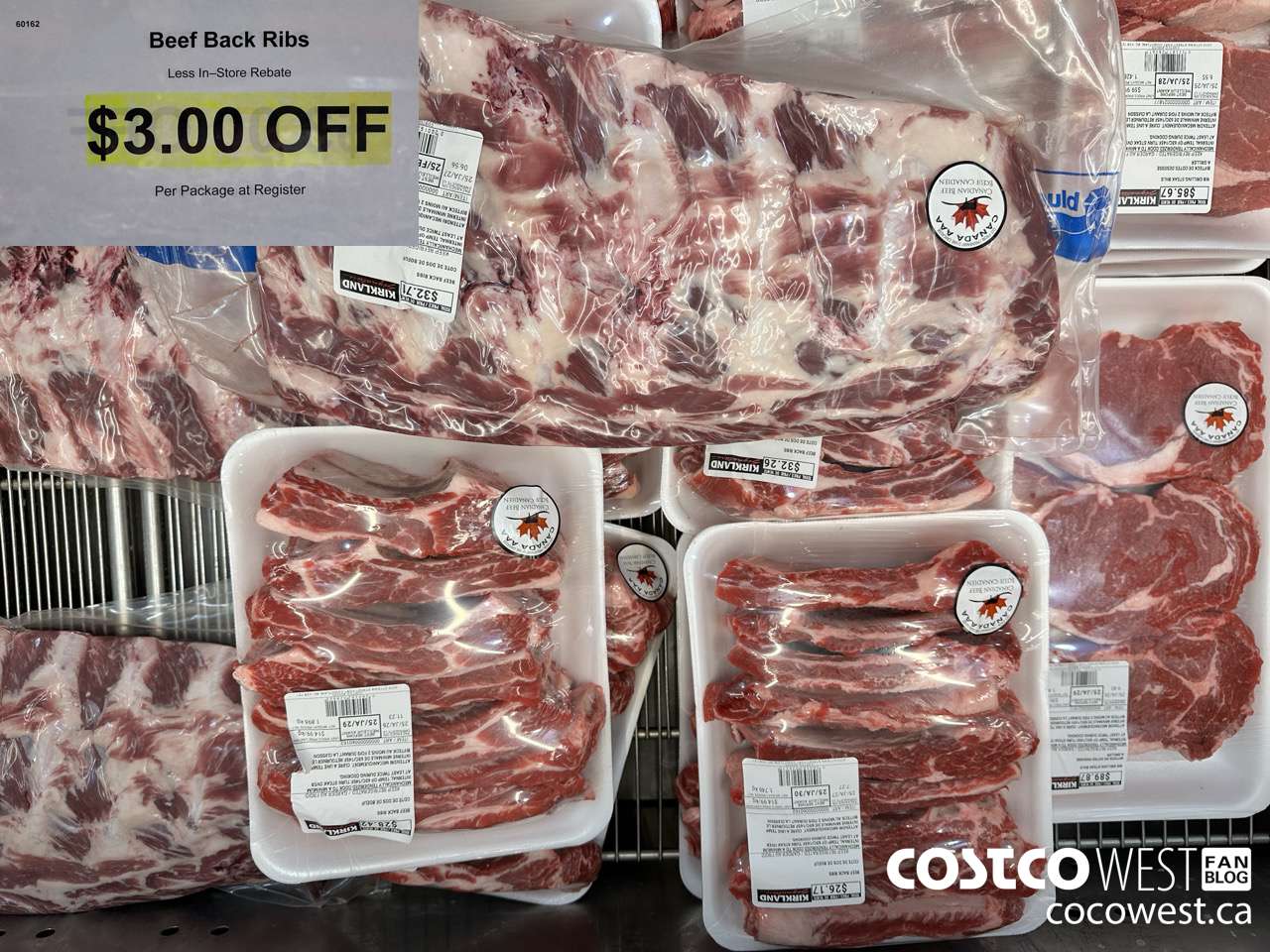 60162 BEEF BACK RIBS ($3.00 INSTANT SAVINGS)