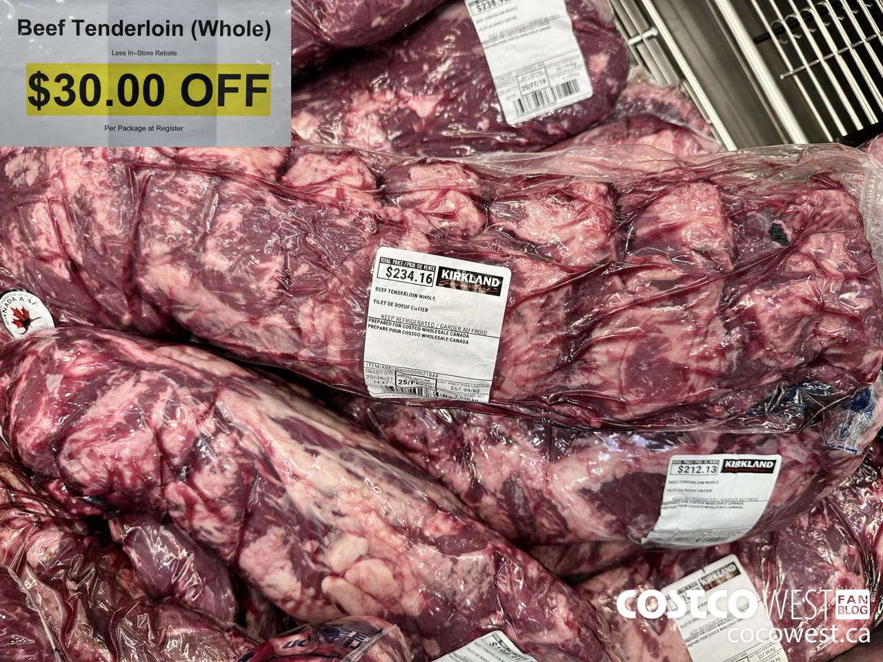 21844 BEEF TENDERLOIN WHOLE ($30.00 INSTANT SAVINGS)