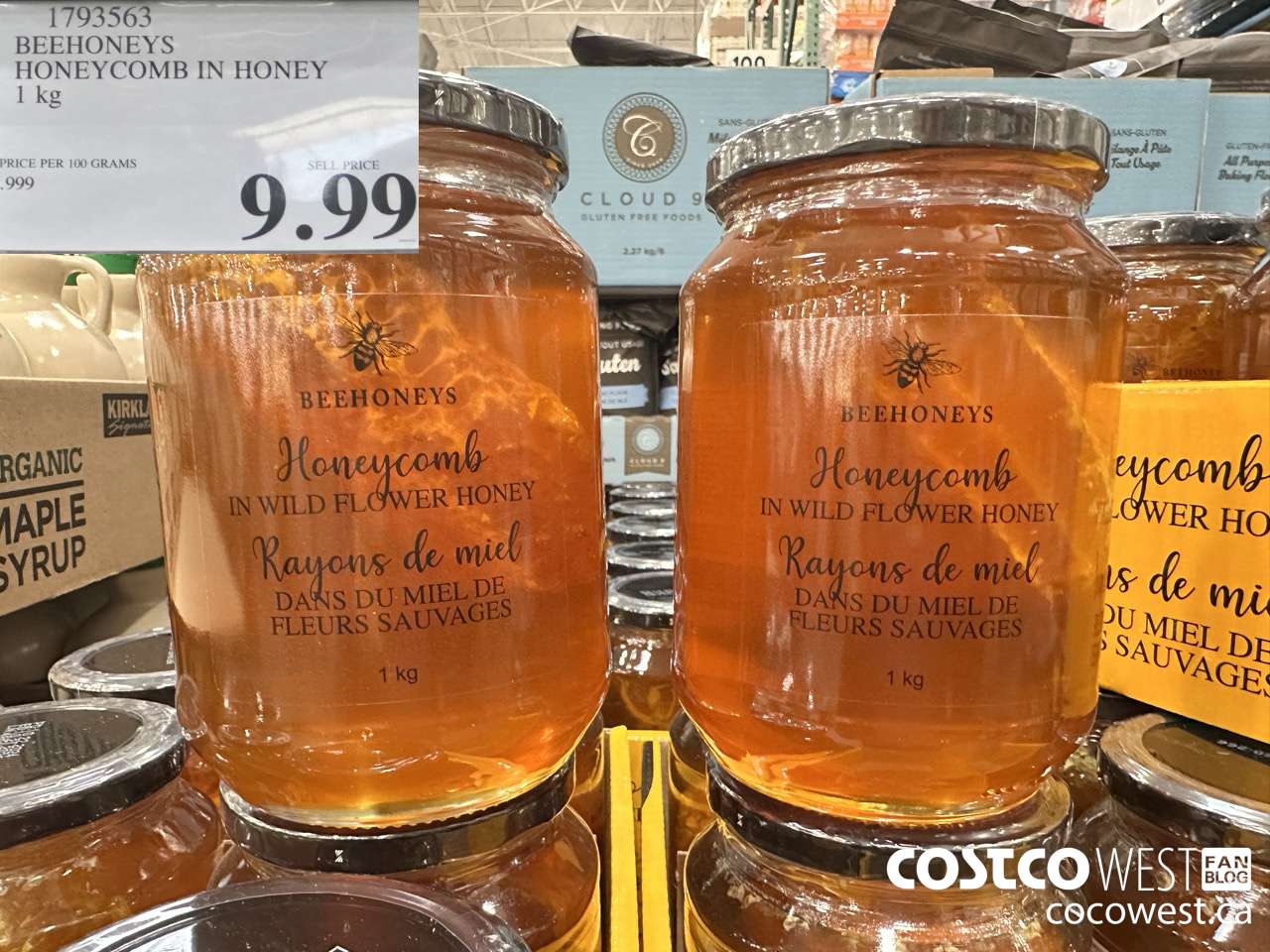1793563 BEEHONEYS HONEYCOMB IN HONEY 1KG $9.99