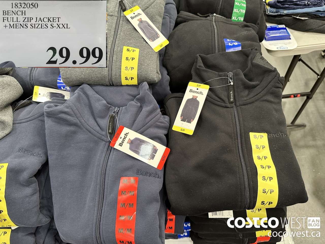 1832050 BENCH FULL ZIP JACKET MENS SIZES S-XXL $29.99