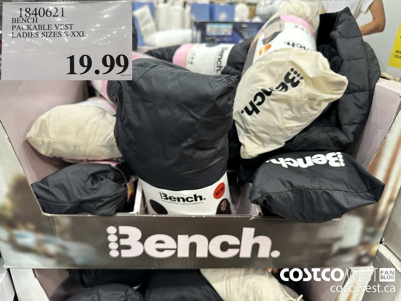 1840621 BENCH PACKABLE VEST LADIES SIZES S-XXL $19.99