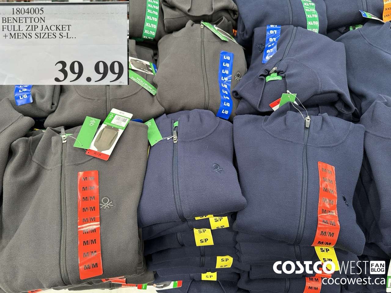 1804005 BENETTON FULL ZIP JACKET MENS SIZES S-L $39.99