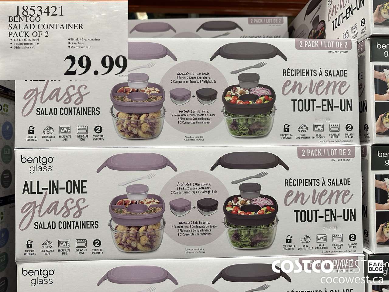 1853421 BENTGO SALAD CONTAINER PACK OF 2 $29.99